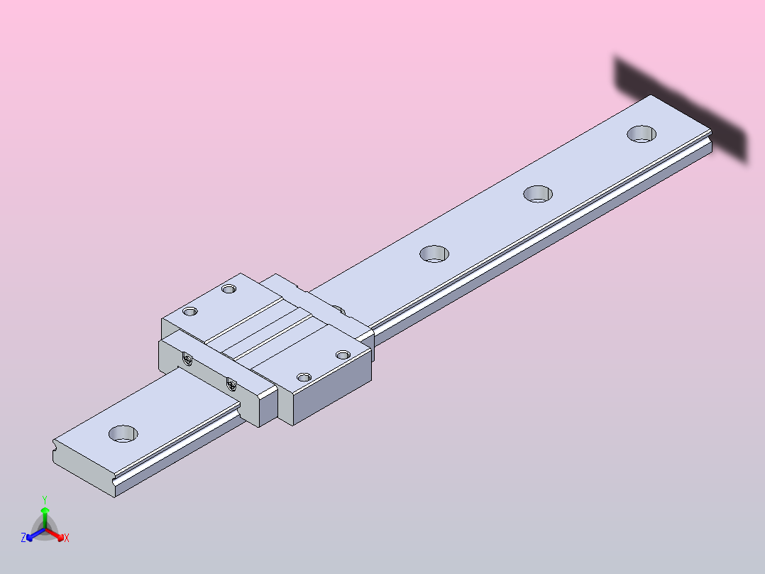 线性滑轨14-230正等轴测图