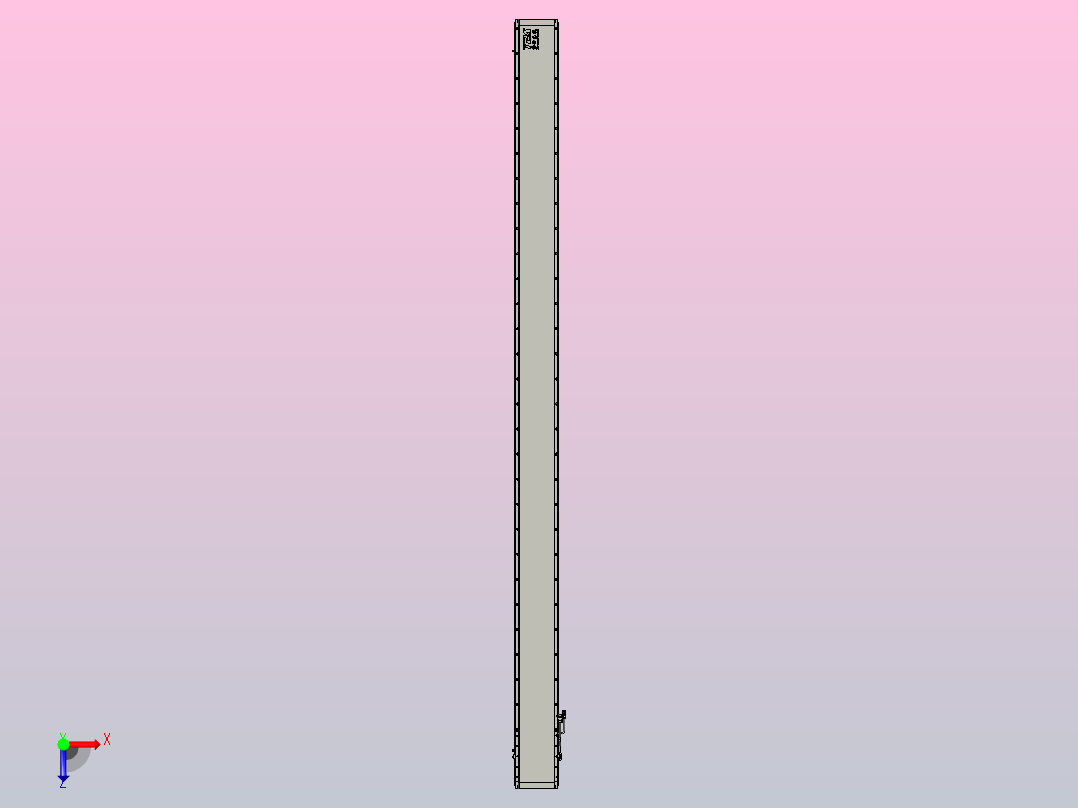 直驱直线电机轴TPA-LNP2-200-55C4-1-L3360-3-C-05-N3俯视图