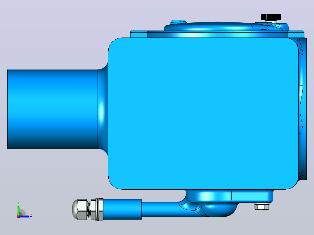 分离器分离设备separator-模型格式为 1832-模型格式为 stp左视图