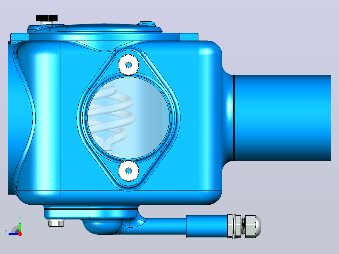 分离器分离设备separator-模型格式为 1832-模型格式为 stp右视图