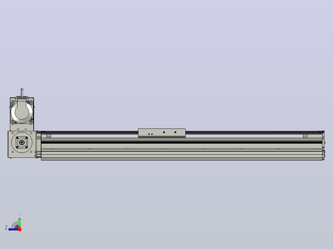 MT120BT半封闭皮带滑台[MT120BT.L100.500.LU.P40.C3]右视图