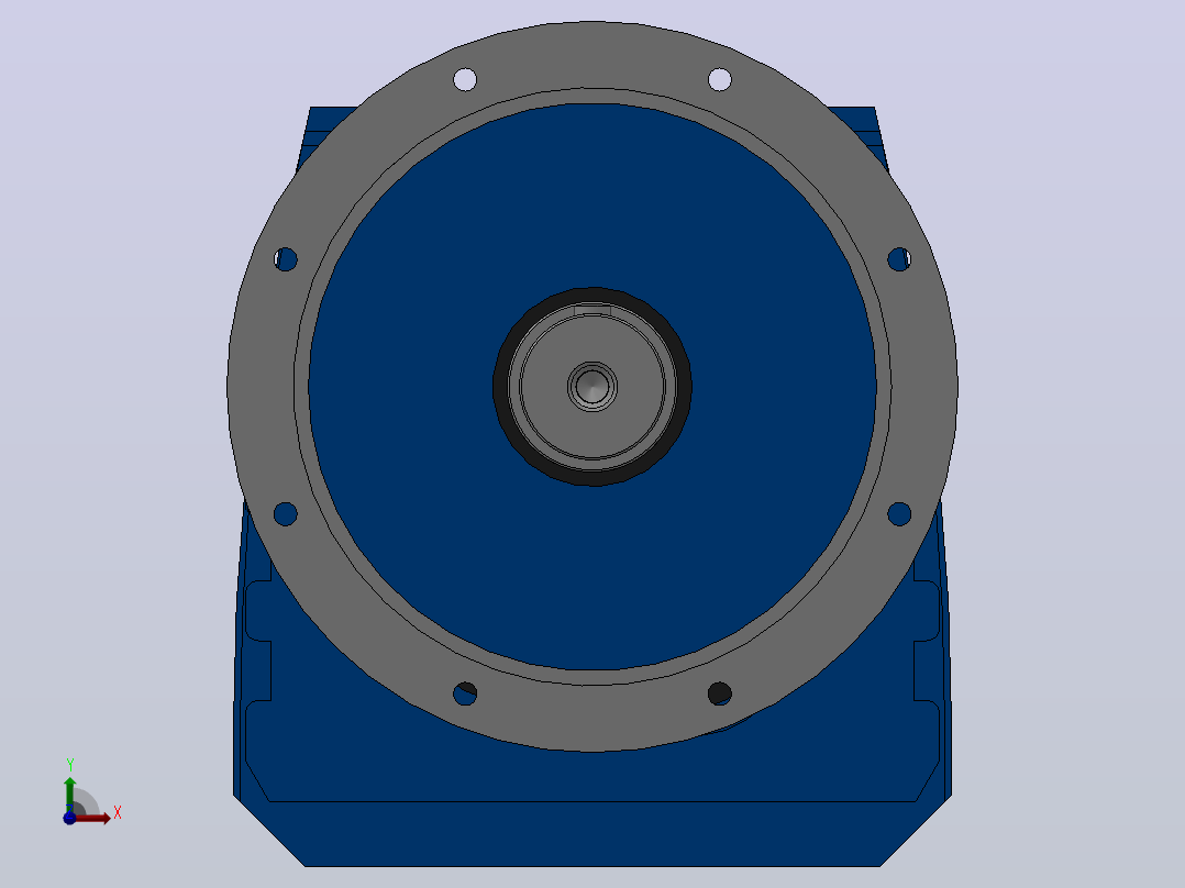 RF147R77法兰轴伸式组合型斜齿轮减速机RF147R77-Y0.37-4P-71-M1-0°-Φ550前视图