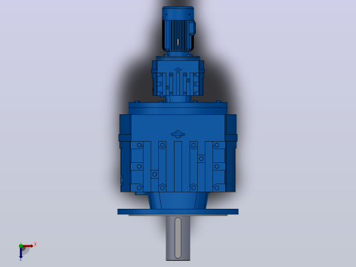 RF147R77法兰轴伸式组合型斜齿轮减速机RF147R77-Y0.37-4P-71-M1-0°-Φ550俯视缩略图