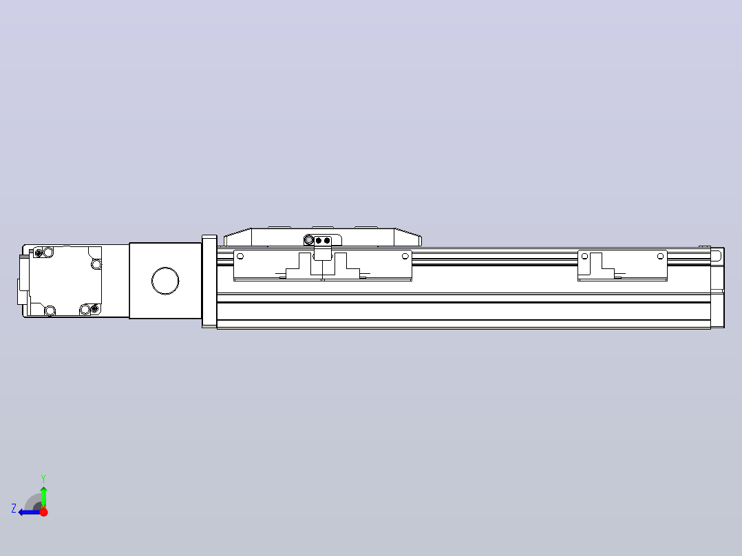 机器人皮带驱动直线轴TPA-GCB-50-P42-L150-QL-M10-N3右视图