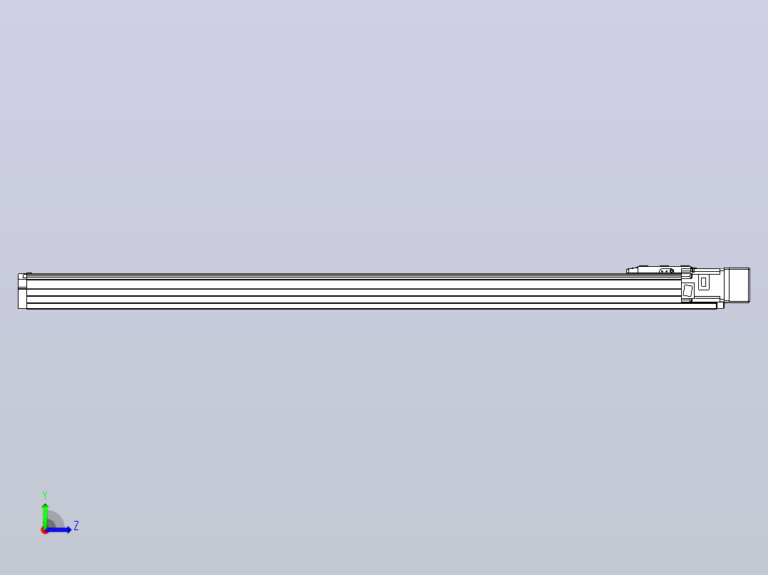 滚珠丝杠直线轴内置导轨TPA-GCR-80-1610C-L1050-MR-M20-N3左视图