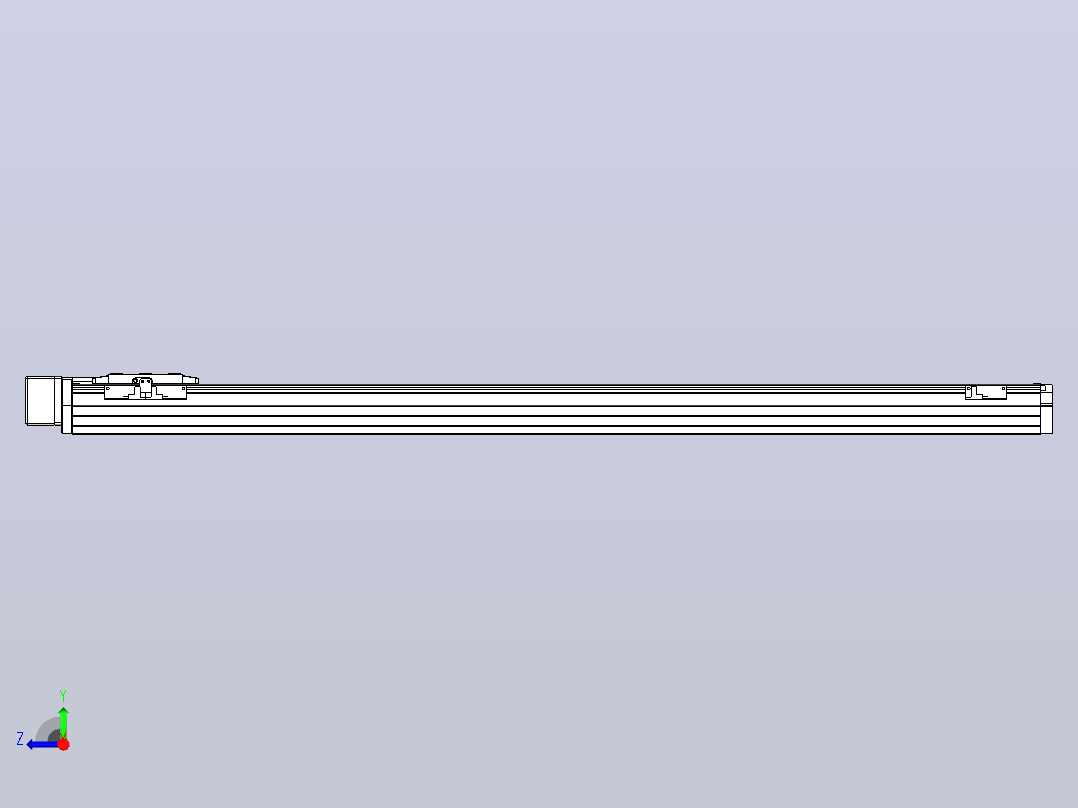 滚珠丝杠直线轴内置导轨TPA-GCR-80-1610C-L1050-MR-M20-N3右视图