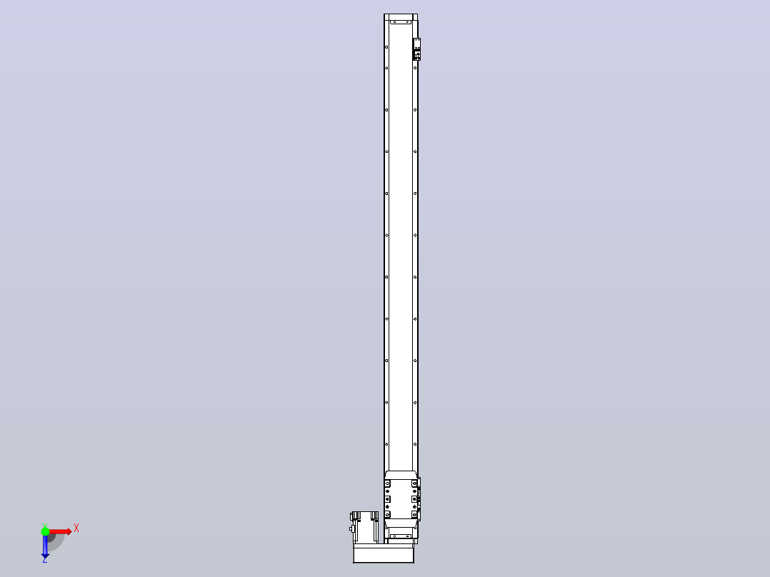 滚珠丝杠直线轴内置导轨TPA-GCR-80-1610C-L1050-MR-M20-N3俯视图