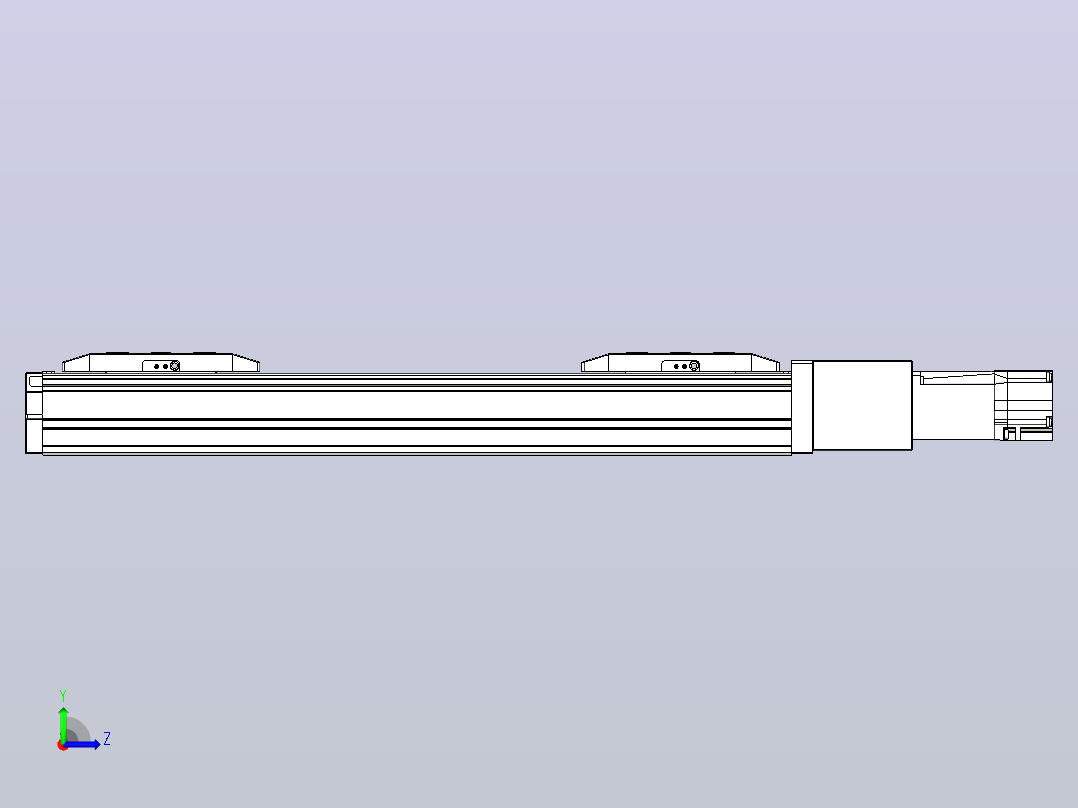 滚珠丝杠线性轴TPA-GCRS-50-1205C-L75-M-M10-N3左视图