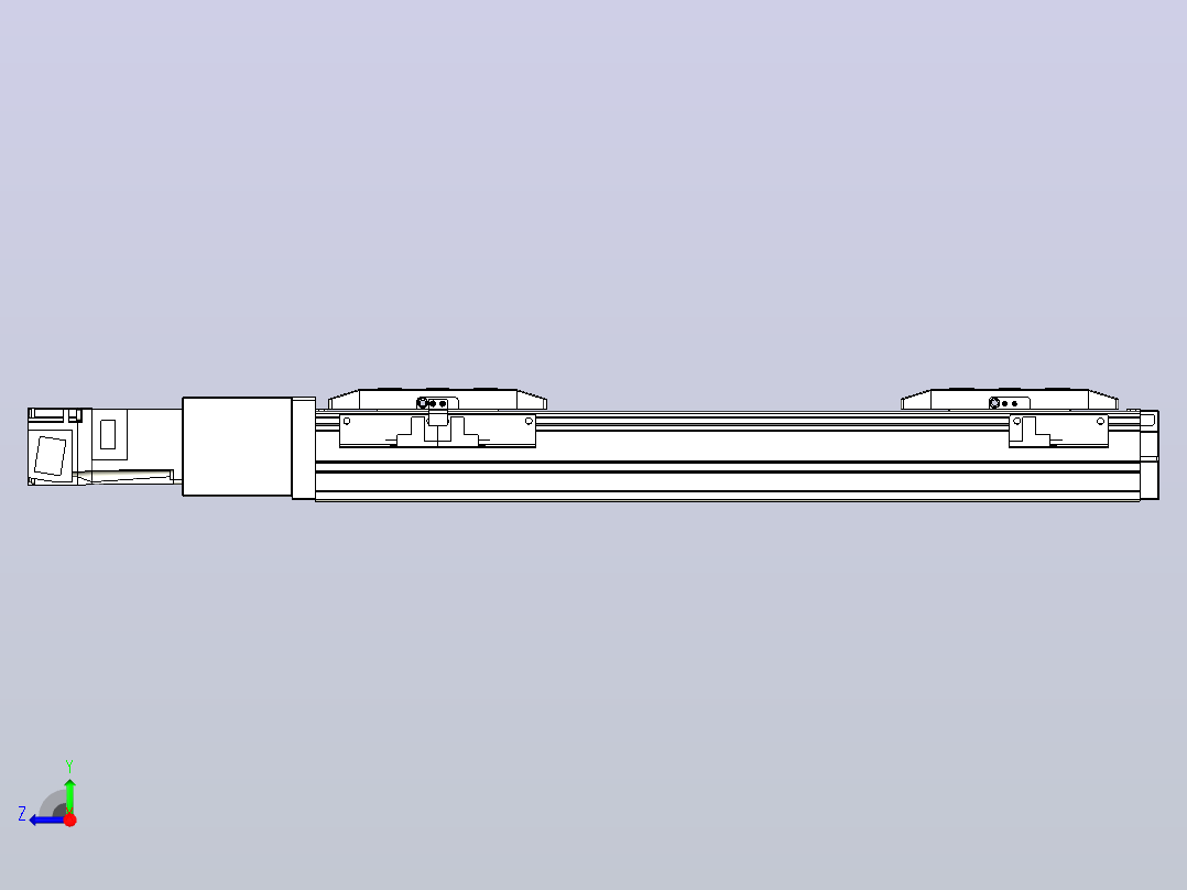 滚珠丝杠线性轴TPA-GCRS-50-1205C-L75-M-M10-N3右视图