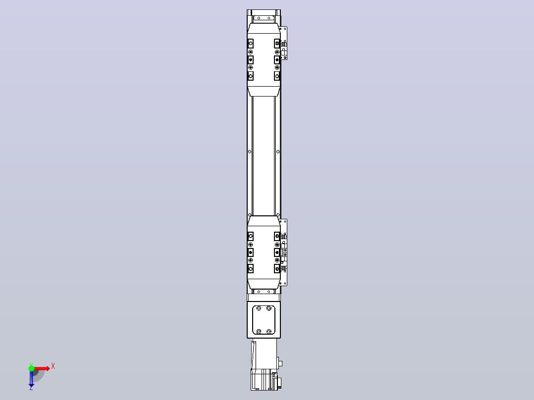 滚珠丝杠线性轴TPA-GCRS-50-1205C-L75-M-M10-N3俯视图