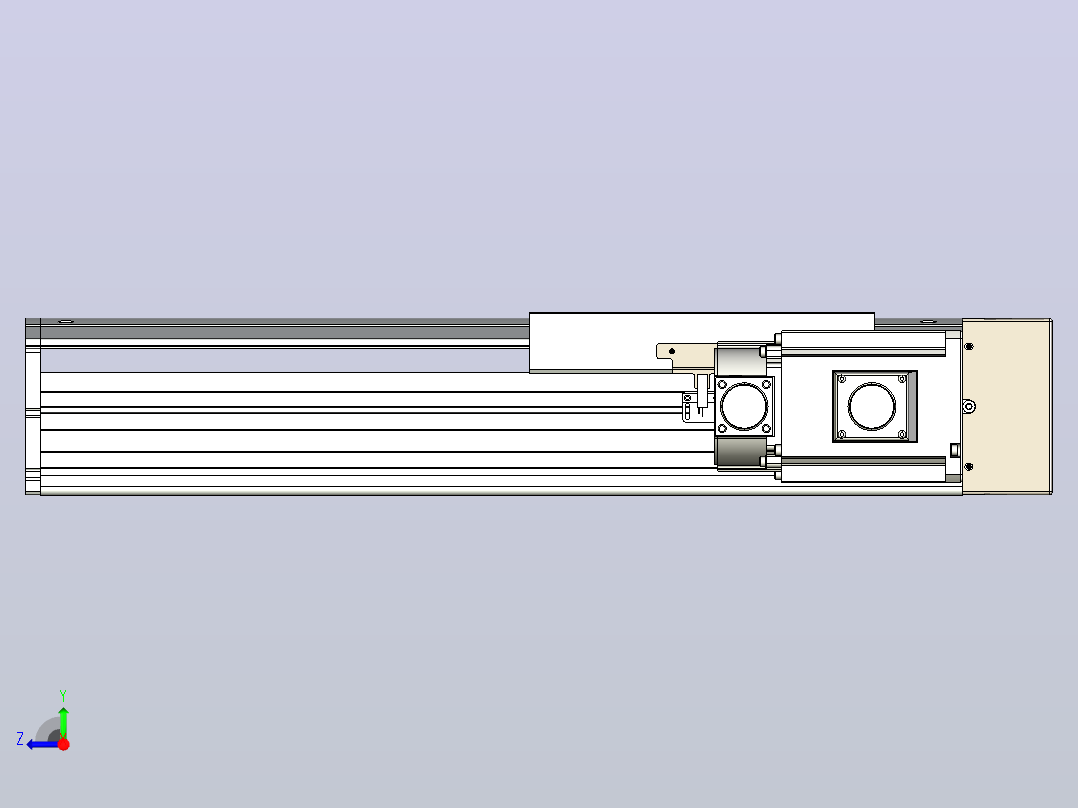 日规模组半封闭丝杆TPA-HNR-220D-3210C-L250-ML-Y-P1K-N3右视图