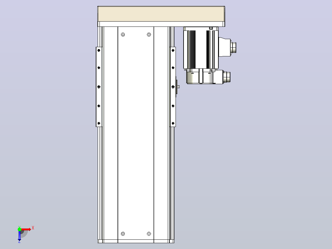 日规模组半封闭丝杆TPA-HNR-220D-3210C-L250-ML-Y-P1K-N3俯视图