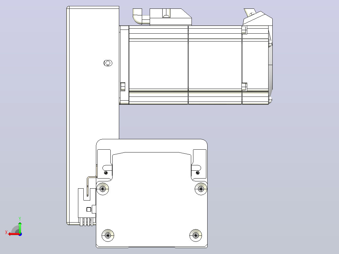 皮带直线轴半封闭可选导轨TPA-HNB-85S-90-L1450-RU-C-P20-N3后视图