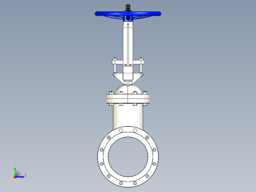Z41W-16R法兰连接闸阀左视缩略图