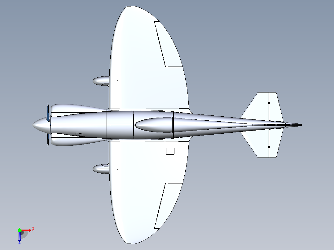 mace r2飞机造型俯视图
