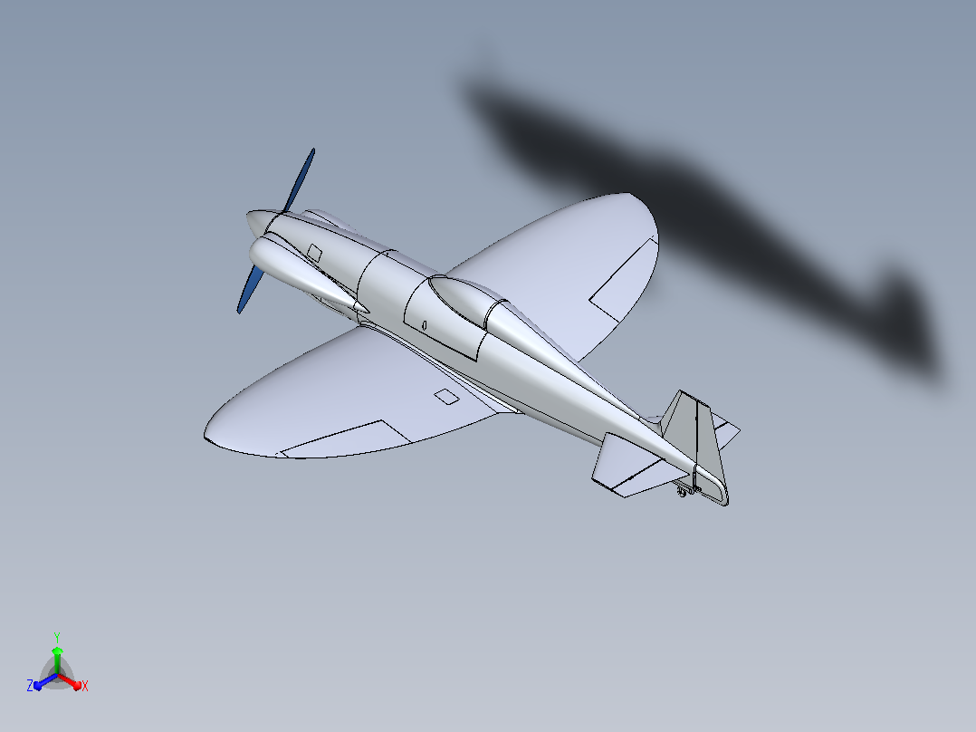 mace r2飞机造型正等轴测图