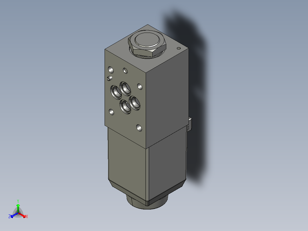 伊顿液压元件DG4V-3-A-KUP4-60-DC-ROCK主视图
