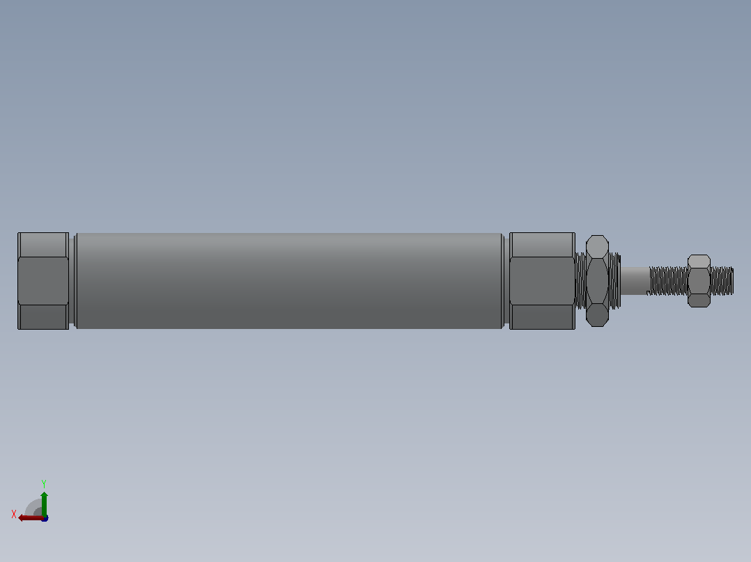 PBDA系列笔型气缸小金井型[PBDA16X55-A]后视图