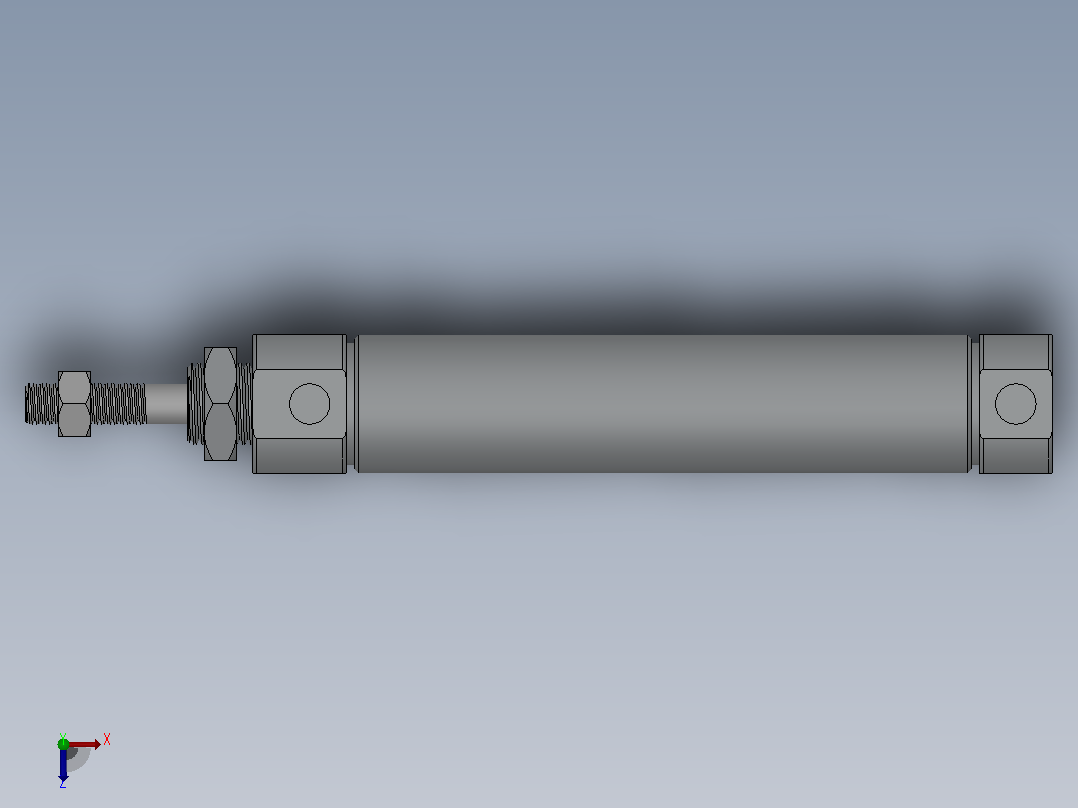 PBDA系列笔型气缸小金井型[PBDA16X55-A]俯视图