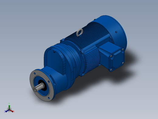 RXF57法兰轴伸式安装斜齿轮减速机RX57-Y0.75-4P-80-M1-0°-Φ140