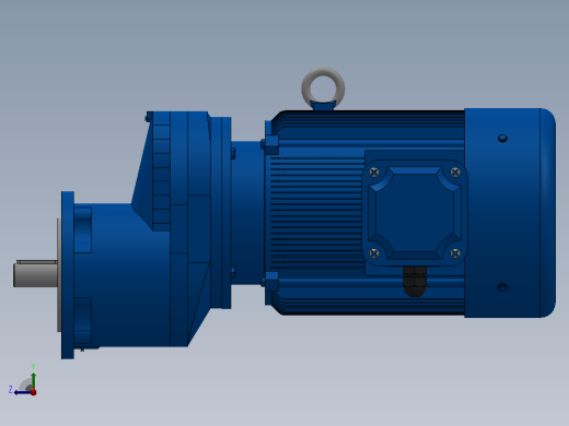 RXF57法兰轴伸式安装斜齿轮减速机RX57-Y0.75-4P-80-M1-0°-Φ140右视缩略图