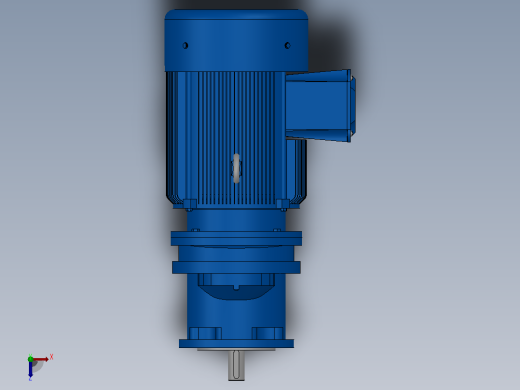 RXF57法兰轴伸式安装斜齿轮减速机RX57-Y0.75-4P-80-M1-0°-Φ140俯视缩略图