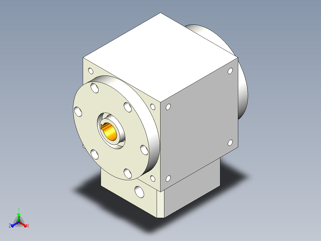 PW110双孔-1 19-70-90-M6转向器PW110双孔输出-1 19-70-90-M6主视图