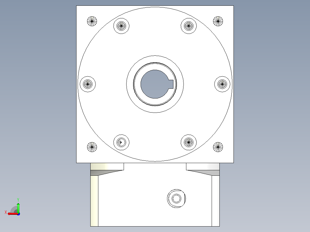 PW110双孔-1 19-70-90-M6转向器PW110双孔输出-1 19-70-90-M6后视图