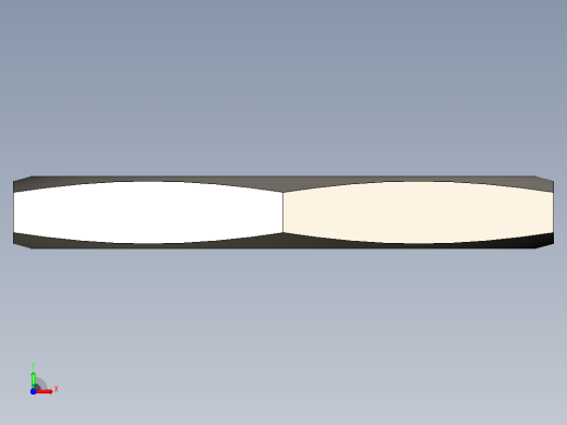 六角管螺母-具有所有配置的Solidworks零件前视缩略图
