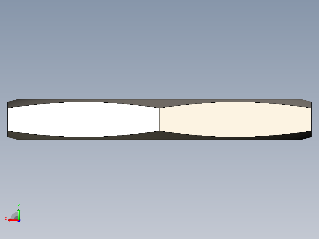 六角管螺母-具有所有配置的Solidworks零件后视图