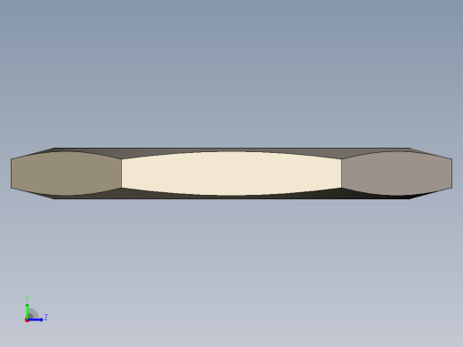 六角管螺母-具有所有配置的Solidworks零件左视缩略图