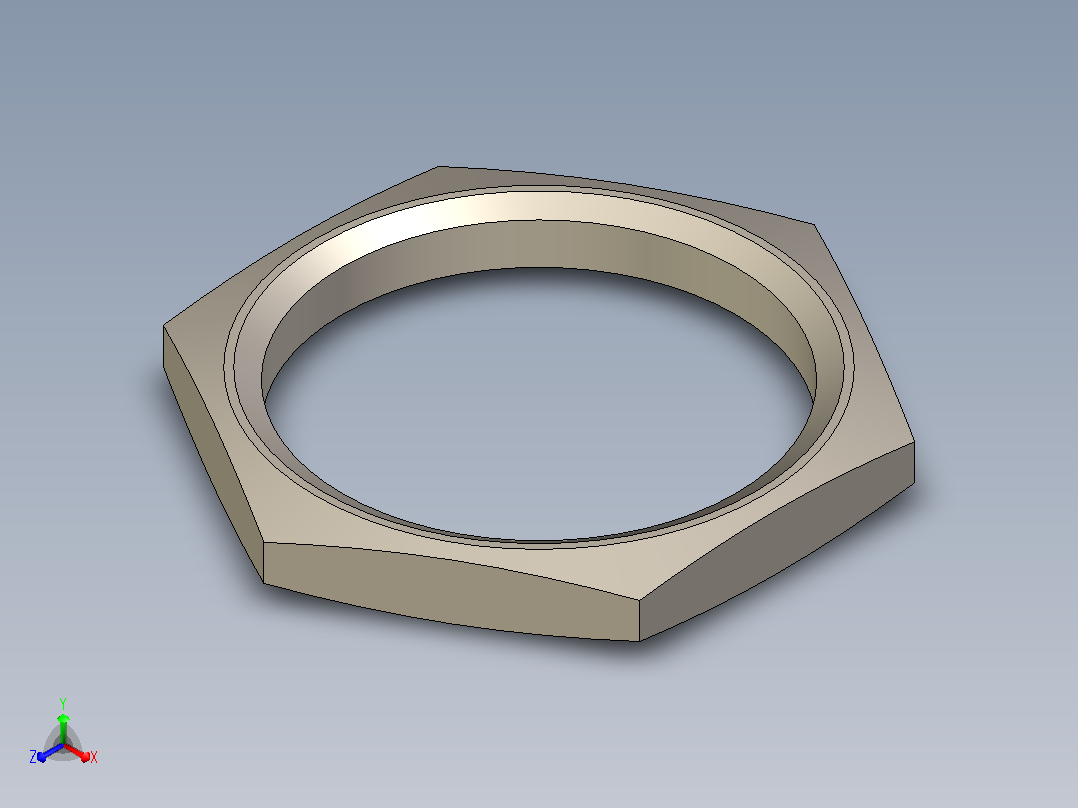 六角管螺母-具有所有配置的Solidworks零件正等轴测图