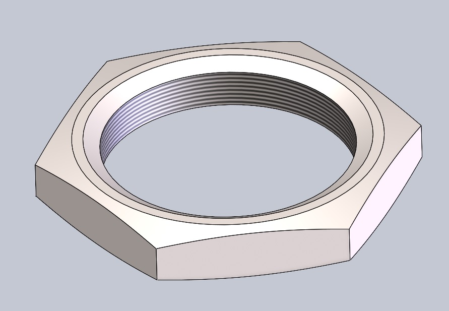 六角管螺母-具有所有配置的Solidworks零件