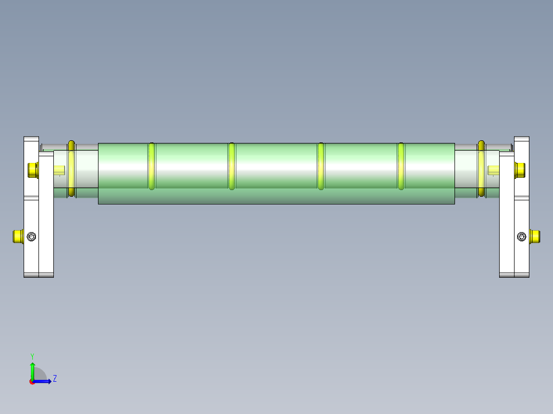 圆皮带机构左视图