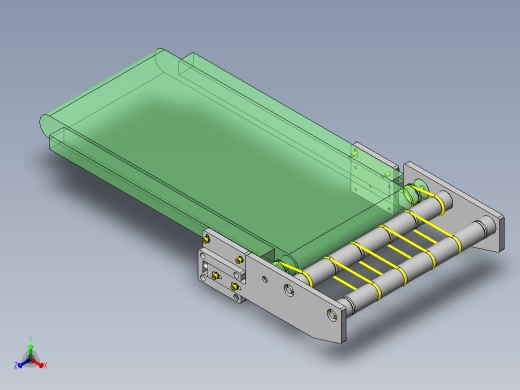 圆皮带机构正等轴测缩略图
