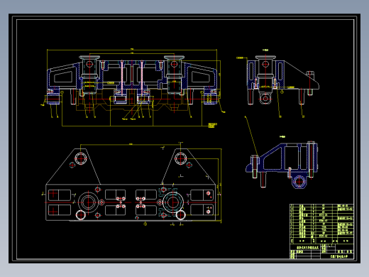 溜板工艺极其挂架式双引导镗床夹具