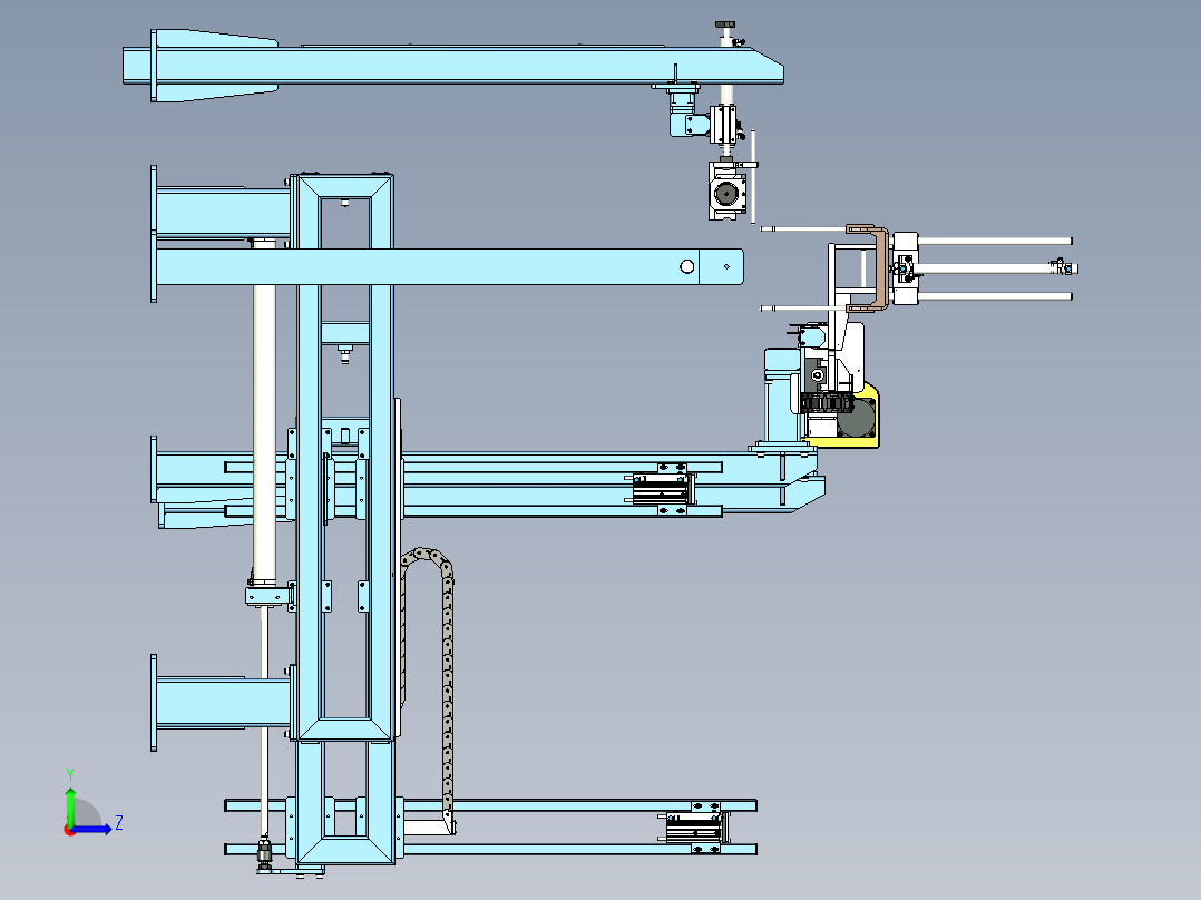 直线导轨组合结构左视图