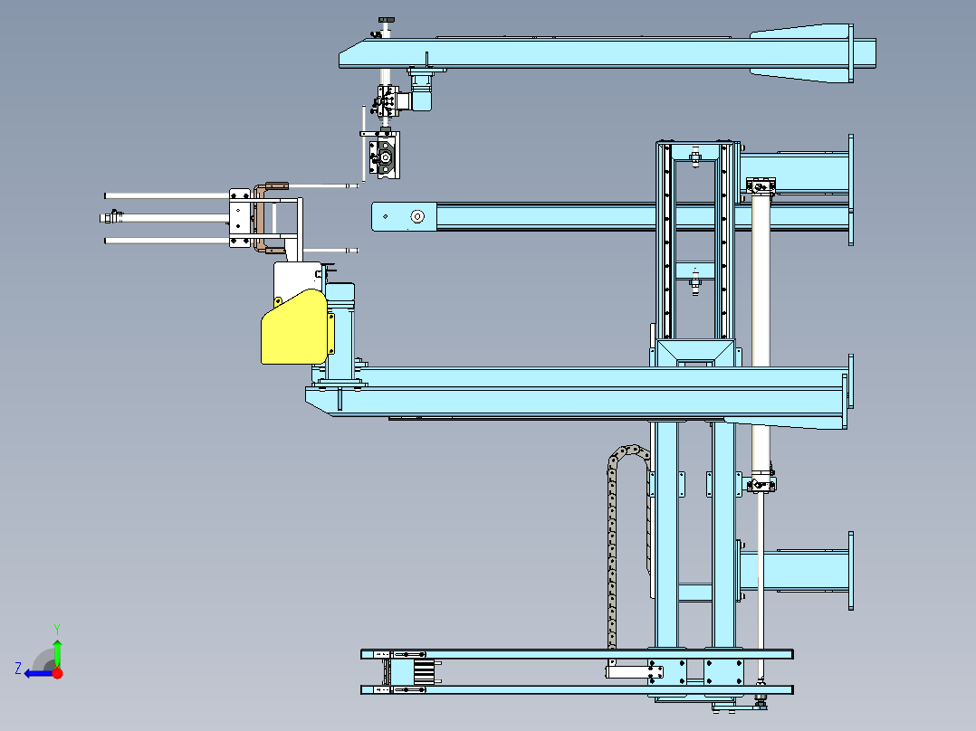 直线导轨组合结构右视图