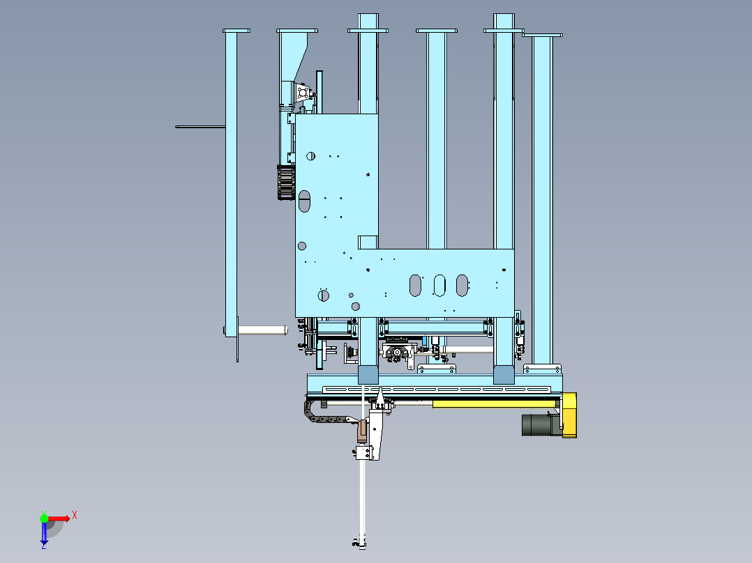 直线导轨组合结构俯视图