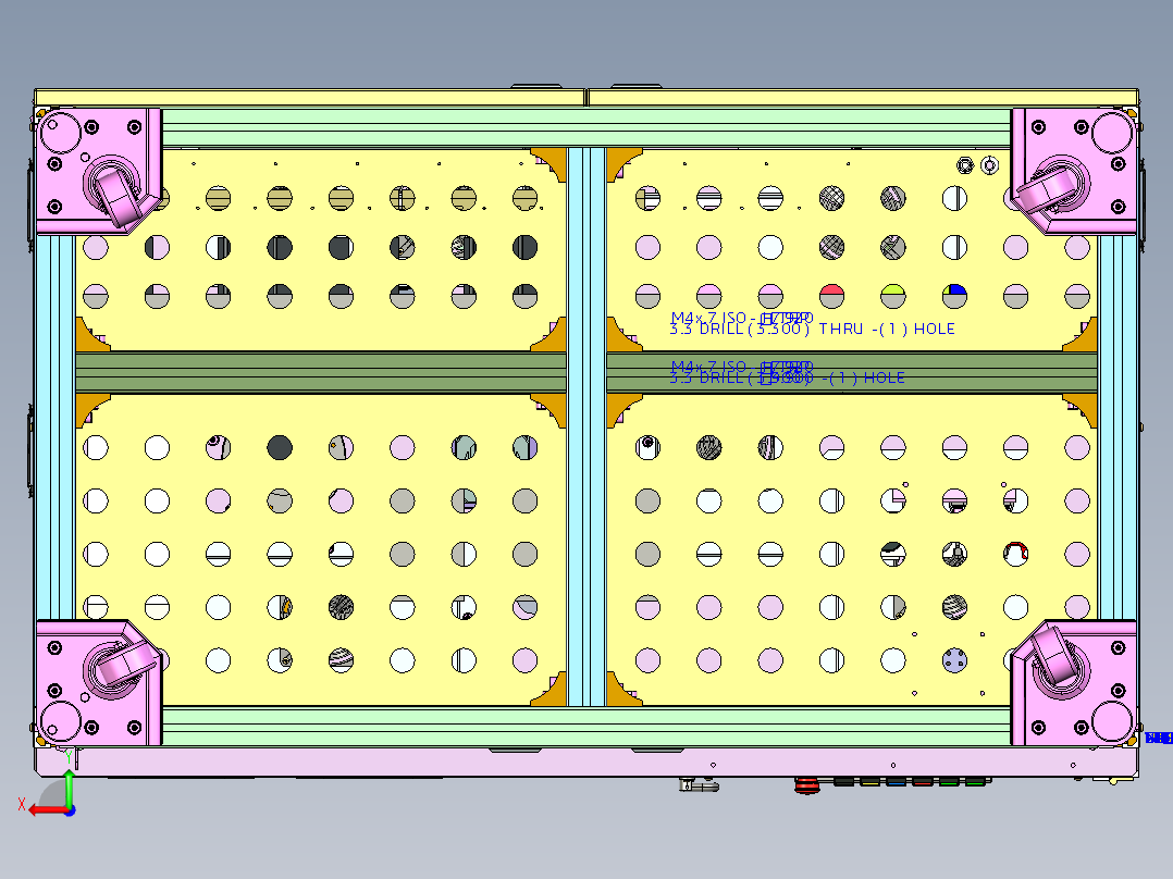 硬盘摆臂轴承加胶机proe4.0可编辑后视图