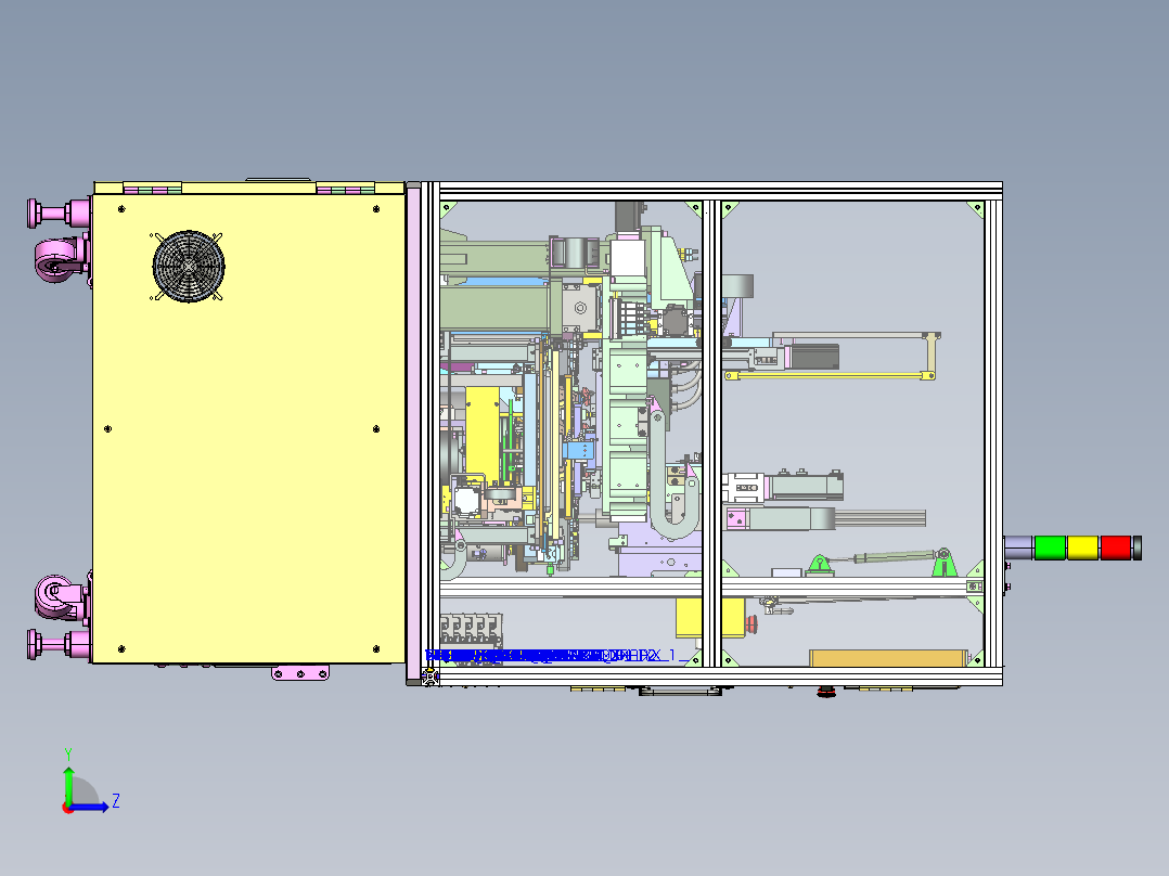 硬盘摆臂轴承加胶机proe4.0可编辑左视图
