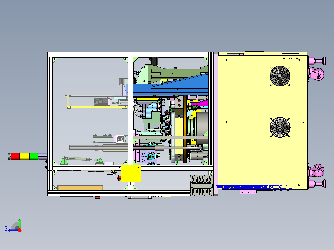 硬盘摆臂轴承加胶机proe4.0可编辑右视图