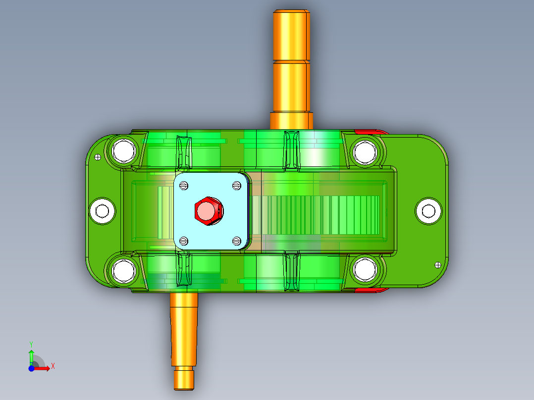 catia一级减速器课程设计图纸前视图