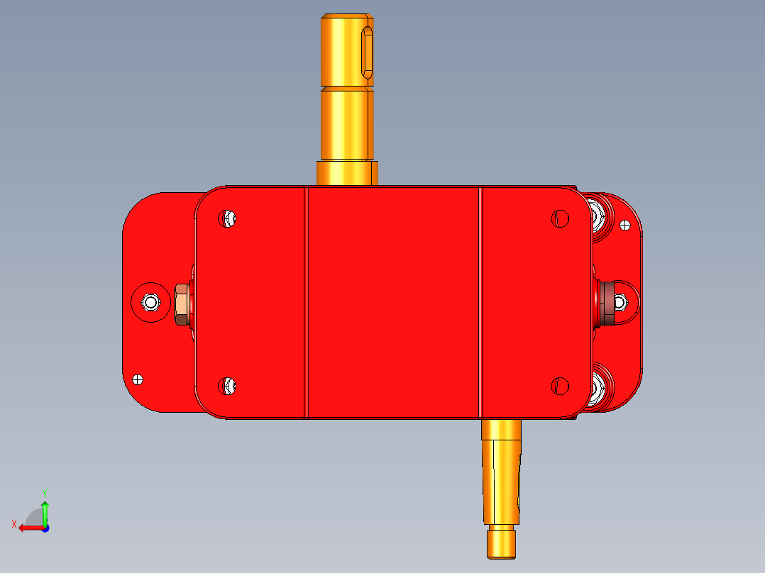 catia一级减速器课程设计图纸后视图