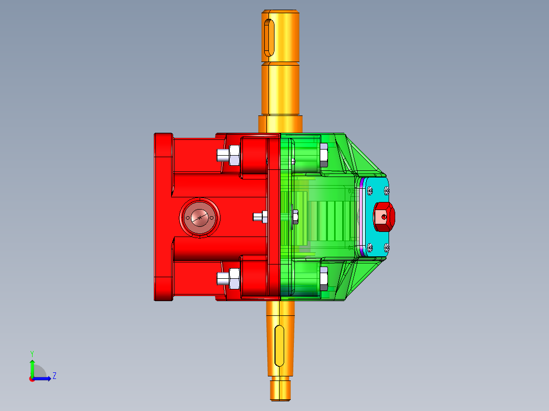 catia一级减速器课程设计图纸左视图