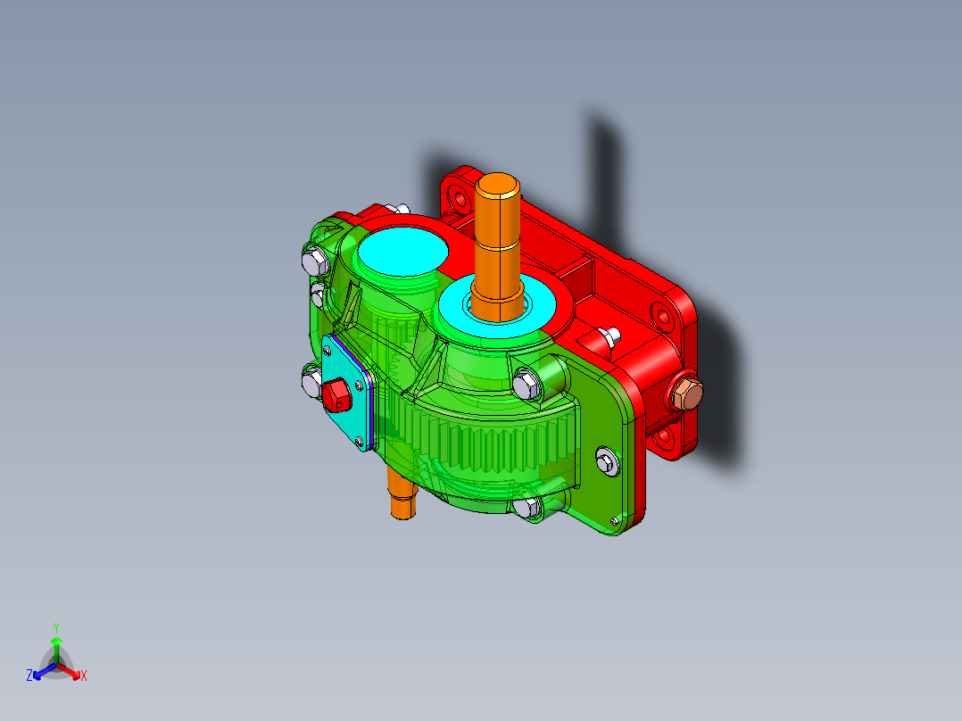 catia一级减速器课程设计图纸正等轴测图