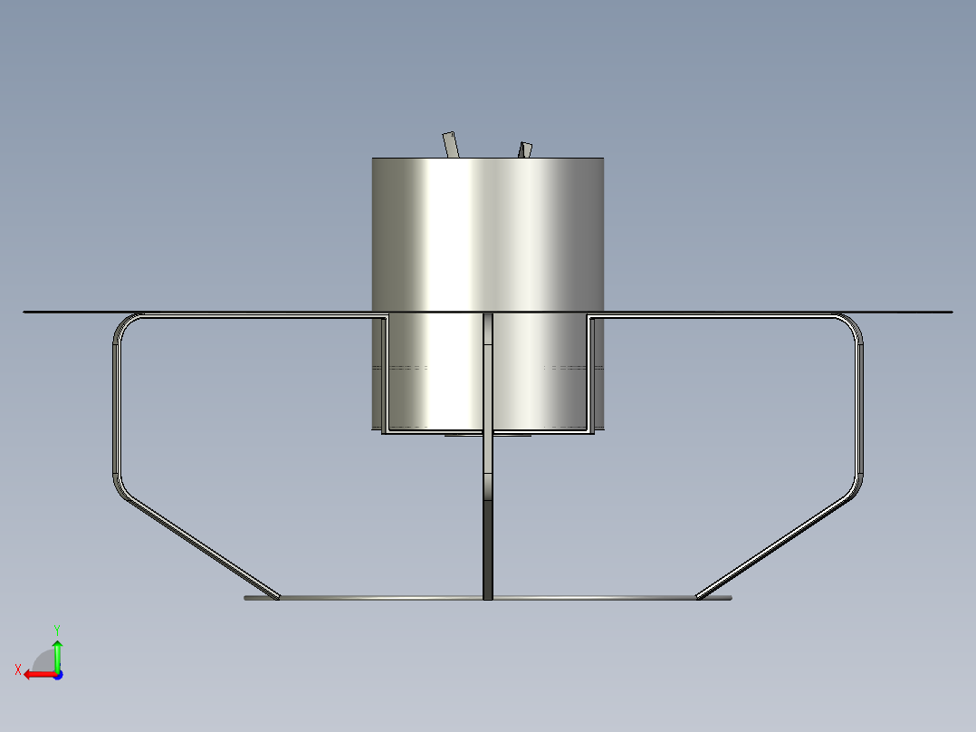solidworks 火焰桌子设计图纸后视图