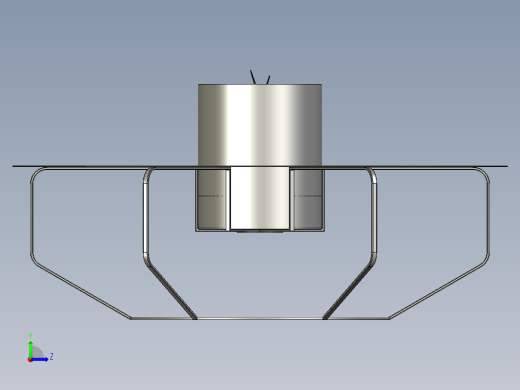 solidworks 火焰桌子设计图纸左视缩略图