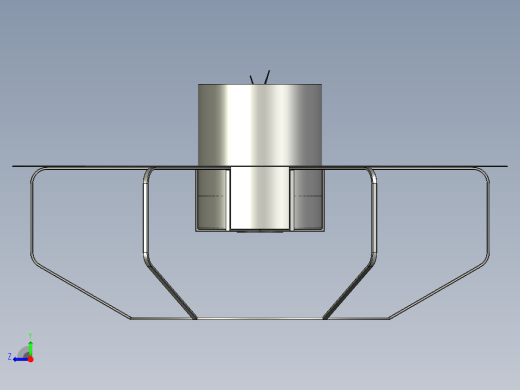 solidworks 火焰桌子设计图纸右视缩略图