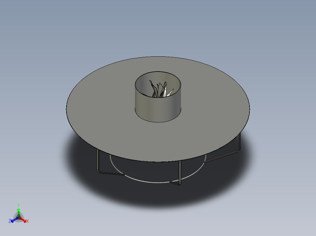 solidworks 火焰桌子设计图纸正等轴测图